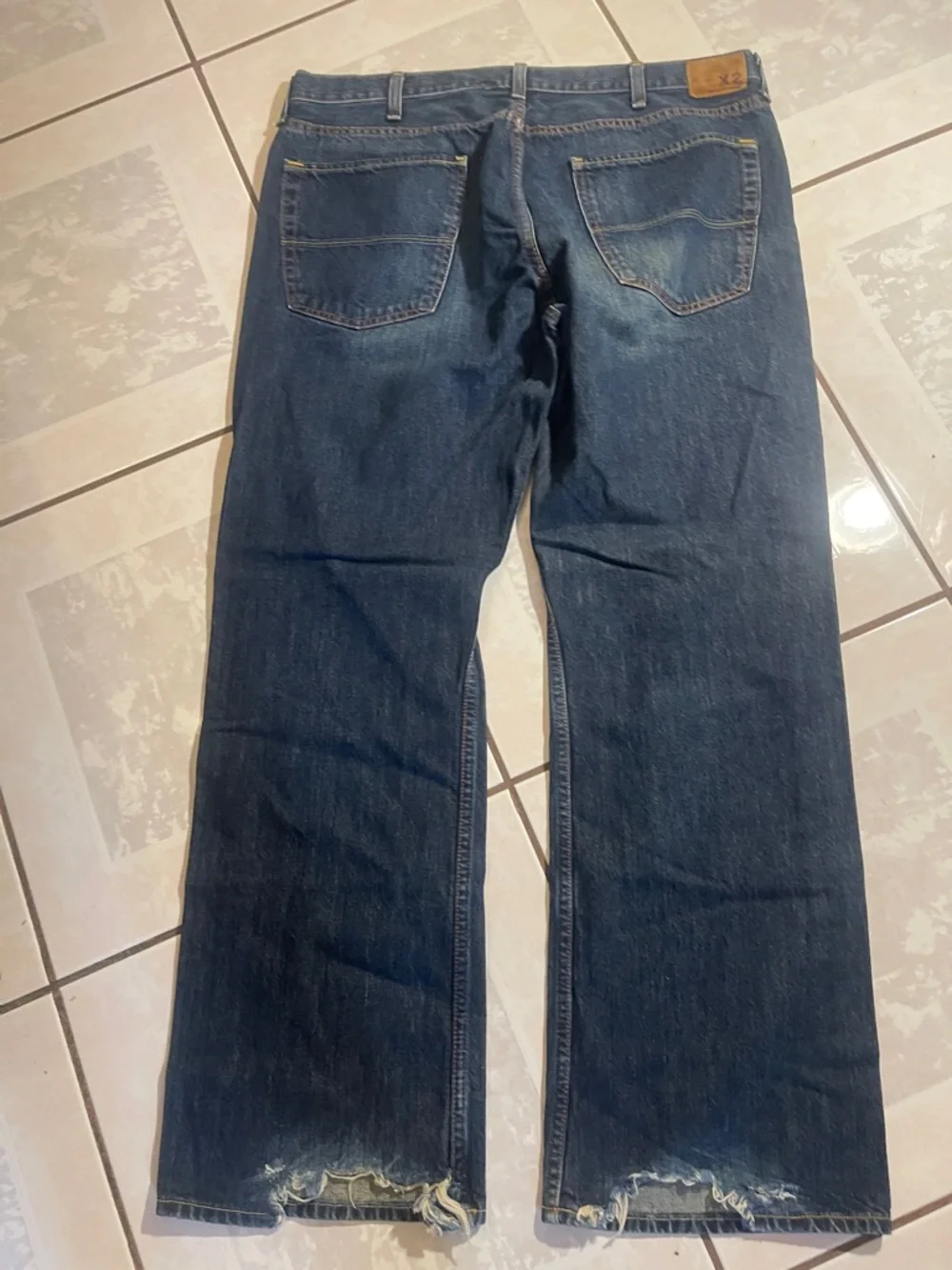 X2 Men’s Bootcut Jeans in Dark Blue Denim - Picture 3 of 4